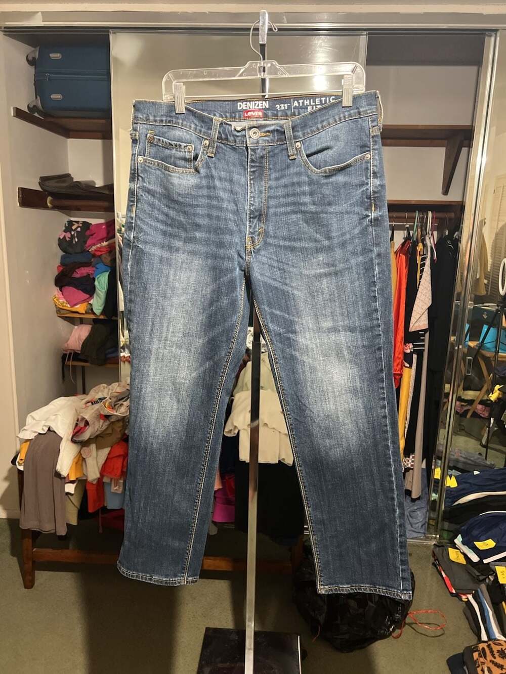 Denizen From Levi's 231 Athletic Fit Jeans Medium Wash Blue Men's Denim